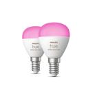 Philips Hue White & Color Ambiance Luster LED Lampe E14 2er-Set - Weiß