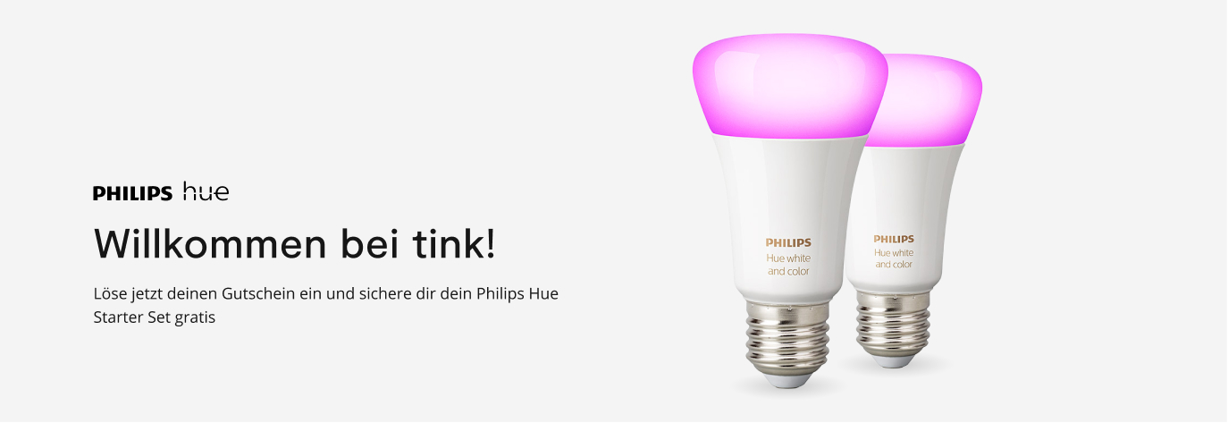 Löse jetzt deinen Gutschein ein und sichere dir jetzt deine Philips Hue Starter Set gratis