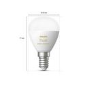 Philips Hue White & Color Ambiance Luster LED Lampe E14 - Weiß_Maße
