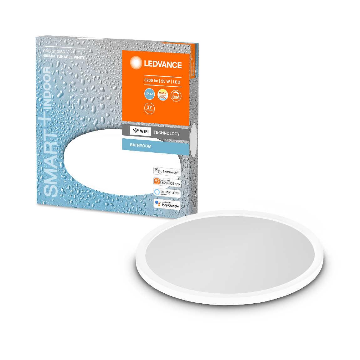 Ledvance SMART+ Orbis Disc Bad-Deckenleuchte 40 cm Warm- und Kaltweiß_Lampe mit Verpackung