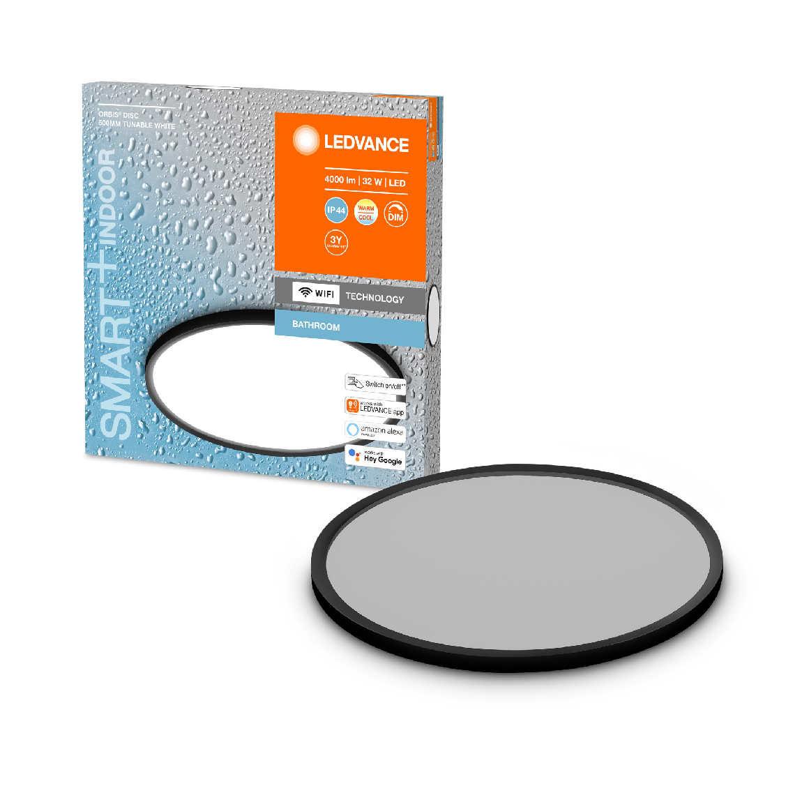 Ledvance SMART+ Orbis Disc Bad-Deckenleuchte 50 cm Warm- und Kaltweiß_Lampe mit Verpackung