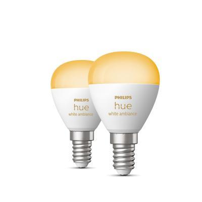 Philips Hue White & Color Ambiance Luster LED Lampe E14 2er Set