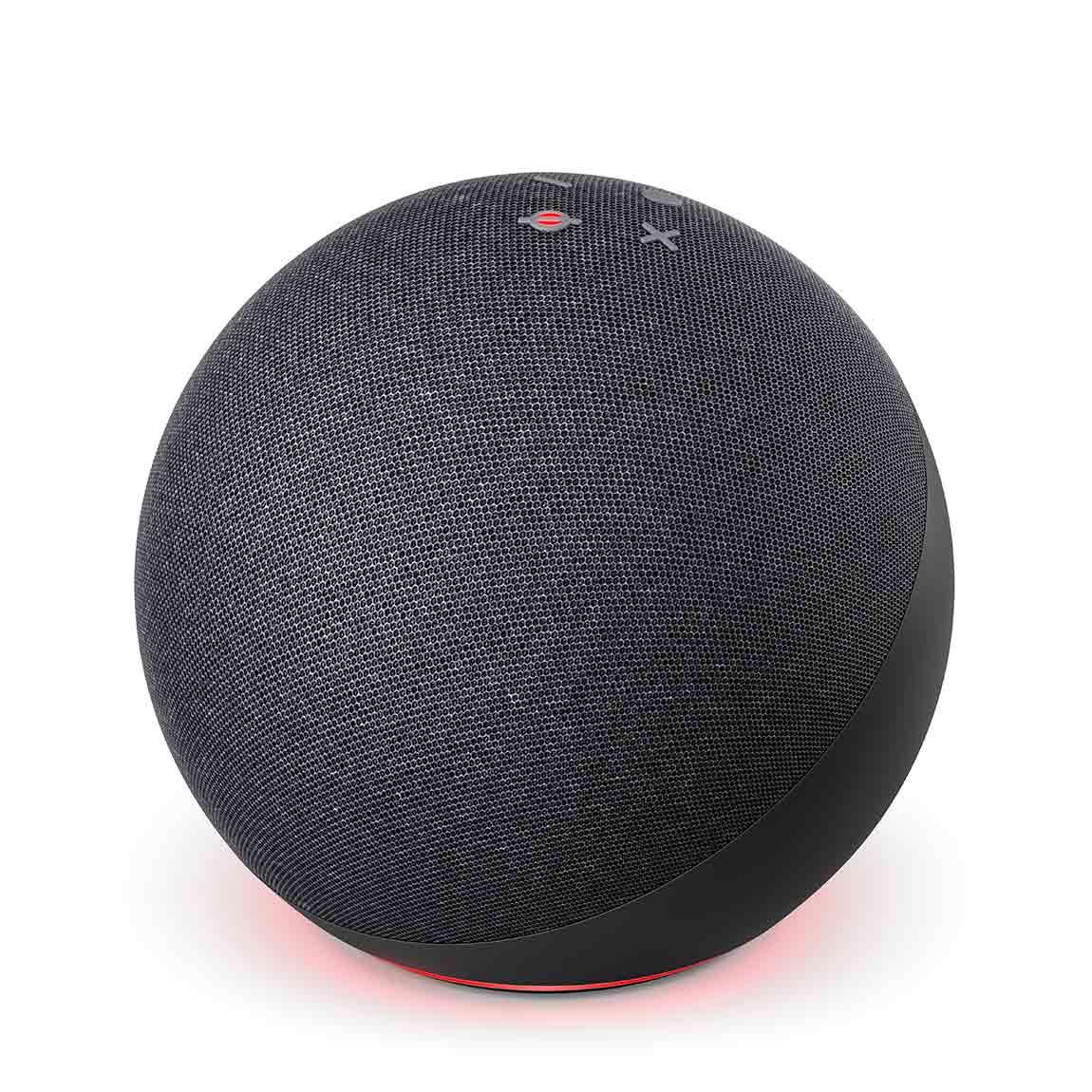 Amazon Echo | (4th Gen) Smart Lautsprecher mit Alexa + WiZ E27 A67 100W Standardform Tunable Farbig_rot