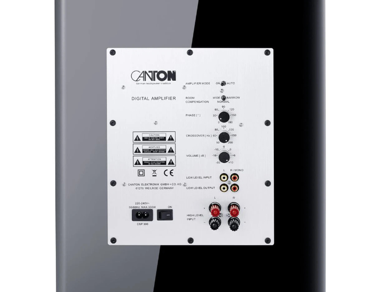 Subwoofer anschließen: Canton Townus Sub 12 Anschlüsse