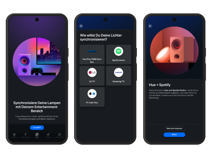 Philips Hue App Sync Spotify Einrichtung