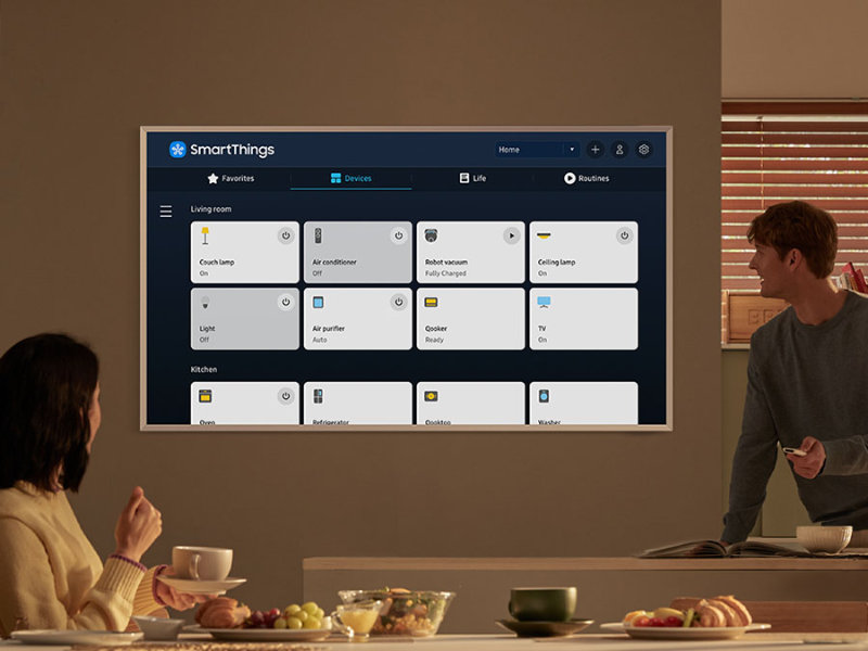 Samsung SmartThings auf Fernseher