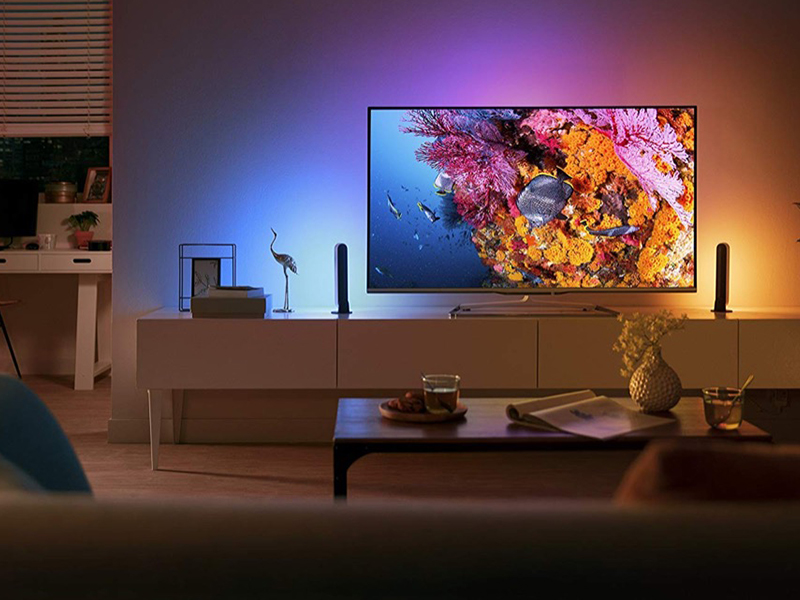 Philips Hue Play im Wohnzimmer