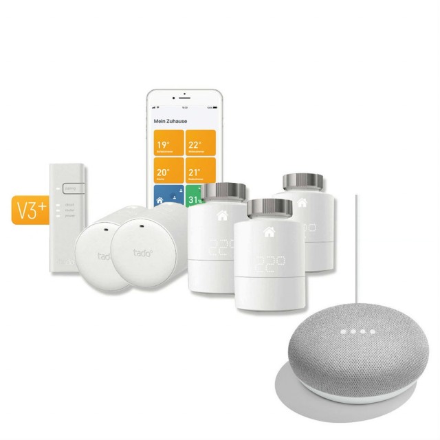 tado° V3+ Starterset mit Google Home Mini