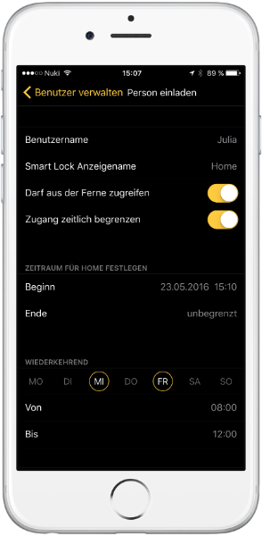 Nuki Smart Lock iPhone