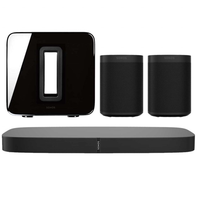 SONOS PLAYBASE SONOS SUB SONOS One 5.1 Heimkino-Set schwarz