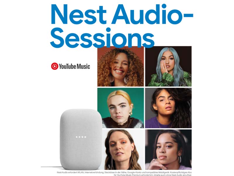 Google Nest Audio Sessions exklusive auf YouTube Music