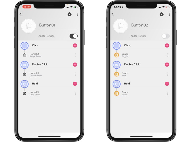 Flic Buttons, die in HomeKit hinterlegt werden, können nur in der Home-App bearbeitet werden.