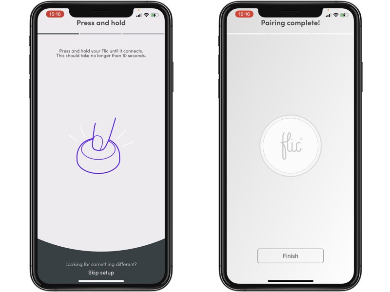 Flic 2 Smart Button: Anlernen braucht kaum länger als zwei Sekunden.