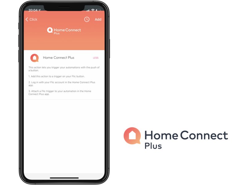 Home Connect Plus wird auch vom Flic 2 Smart Button unterstützt.