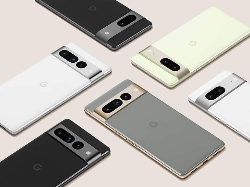 Pixel 7 und 7 Pro in verschiedenen Ausführungen