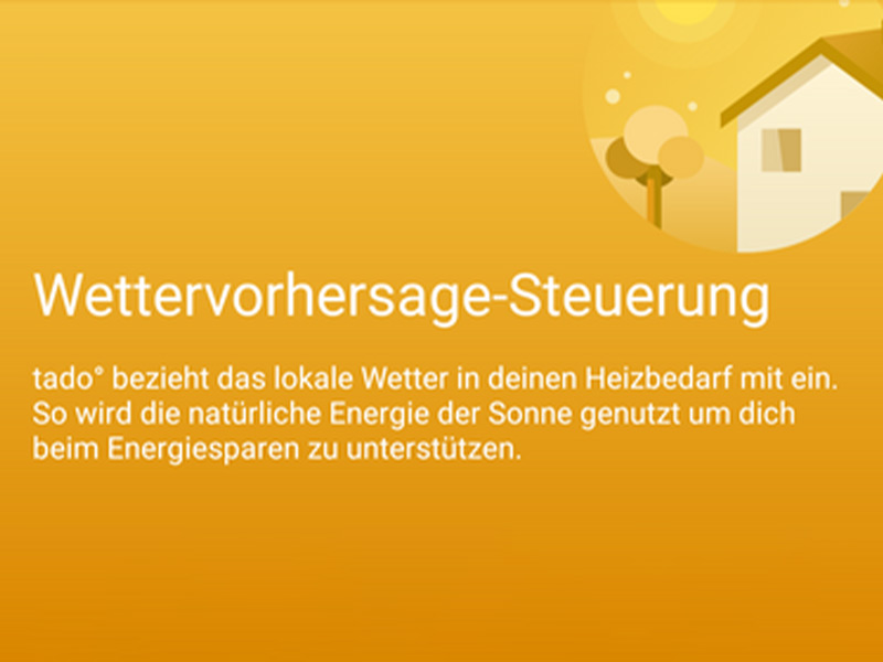 Wettervorhersage Steuerung in der tado° App