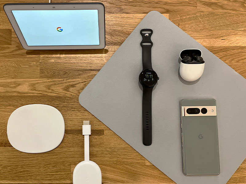 Pixel 7 Pro, Pixel Buds Pro, Pixel Watch, Chromecast und Nest Hub