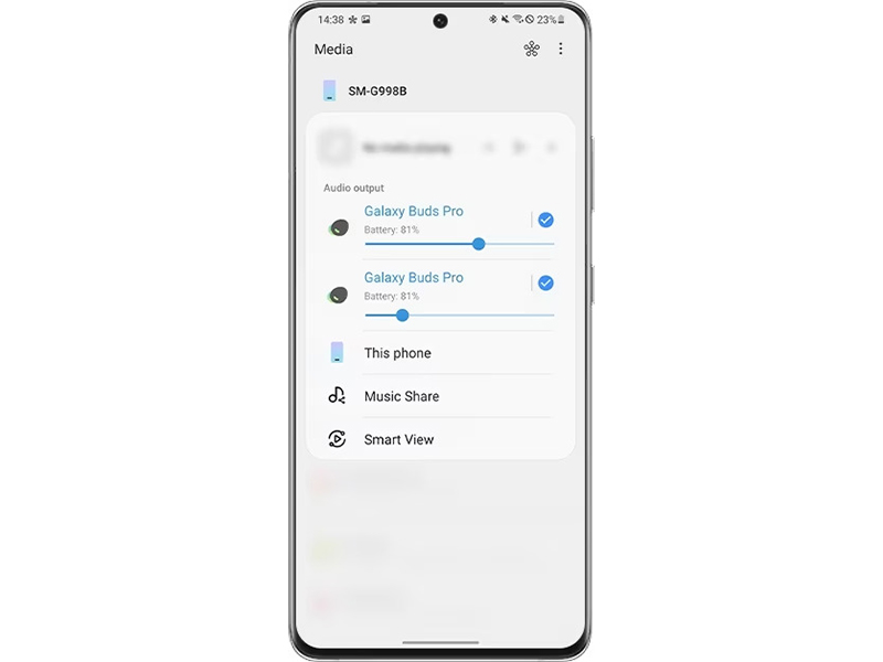 Die Einstellungen von Dual Audio auf einem Samsung Handy