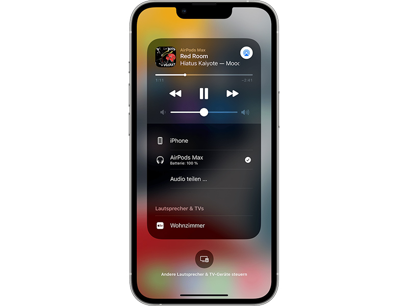 Apple Iphone wird mit audio sharing genutzt.