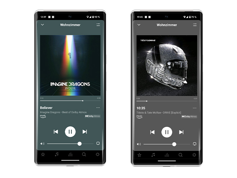 Amazon Music mit Dolby Atmos in der Sonos App - Imagine Dragons und Tiesto