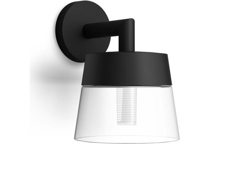 Schwarze gartenlampe von philips hue