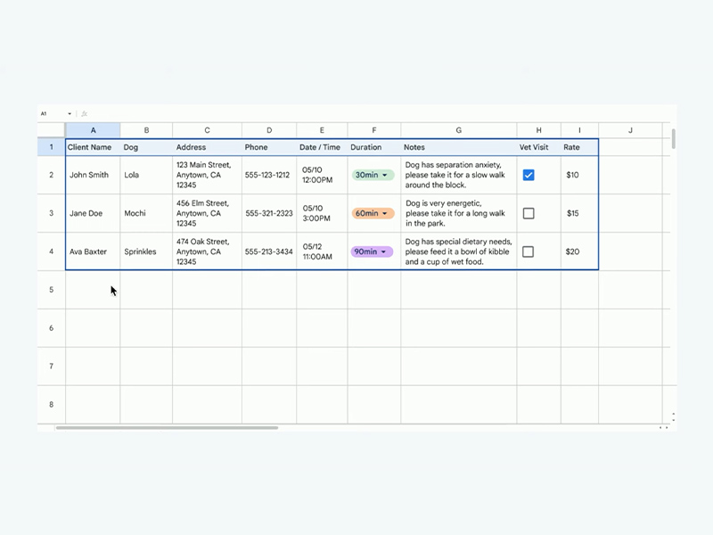 Google I/O 2023: Google Bard erstellt Tabelle für Hundesitter