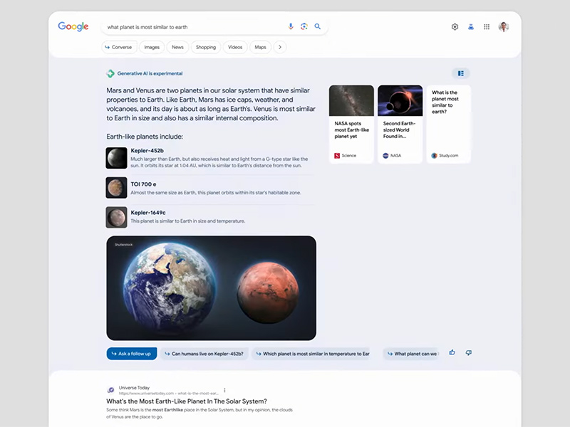 Google I/O 2023: Google Suche mit KI-Unterstützung