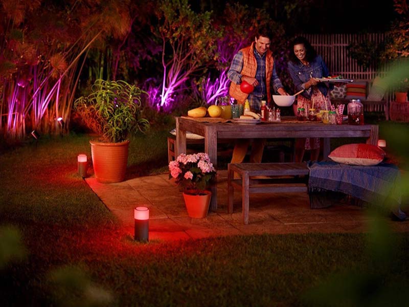 Gartenparty mit lightstrips von philips hue