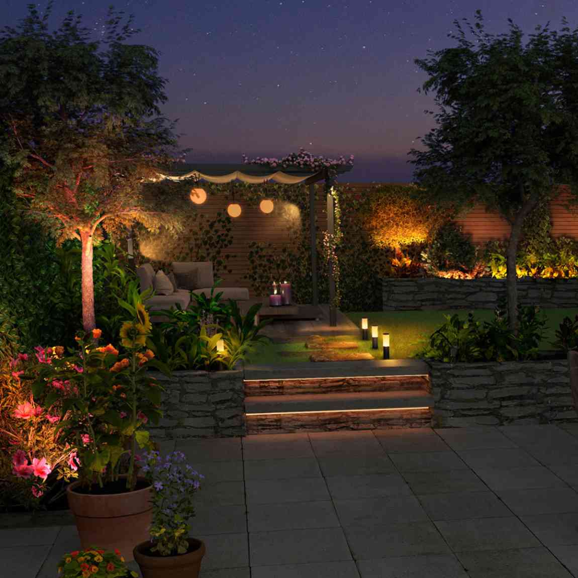Thumbnail - Innr Outdoor Globe Light Farbig - Weiß