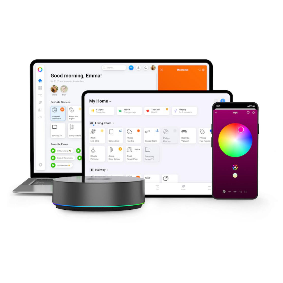 Thumbnail - Nanoleaf Essentials Matter Lightstrip Starter-Set - 5M + Homey Pro