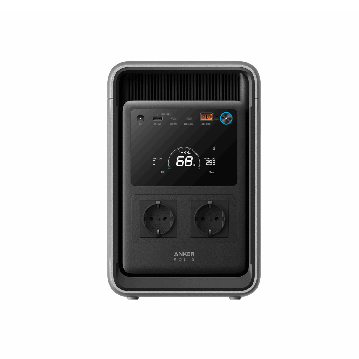Anker SOLIX S2000 - tragbare Powerstation, 2.000 Wh, 1.500 W (0% MwSt. für PV) - Grau