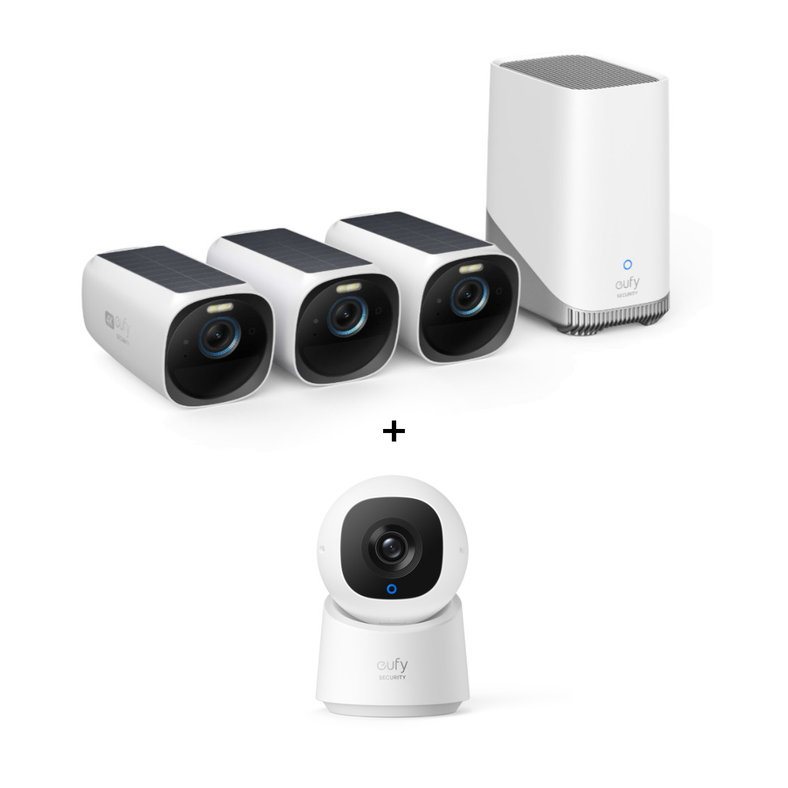 eufyCam 3 Starter Set 3+1 - 3er-Kameraset mit HomeBase 3 + gratis Indoor Cam C220