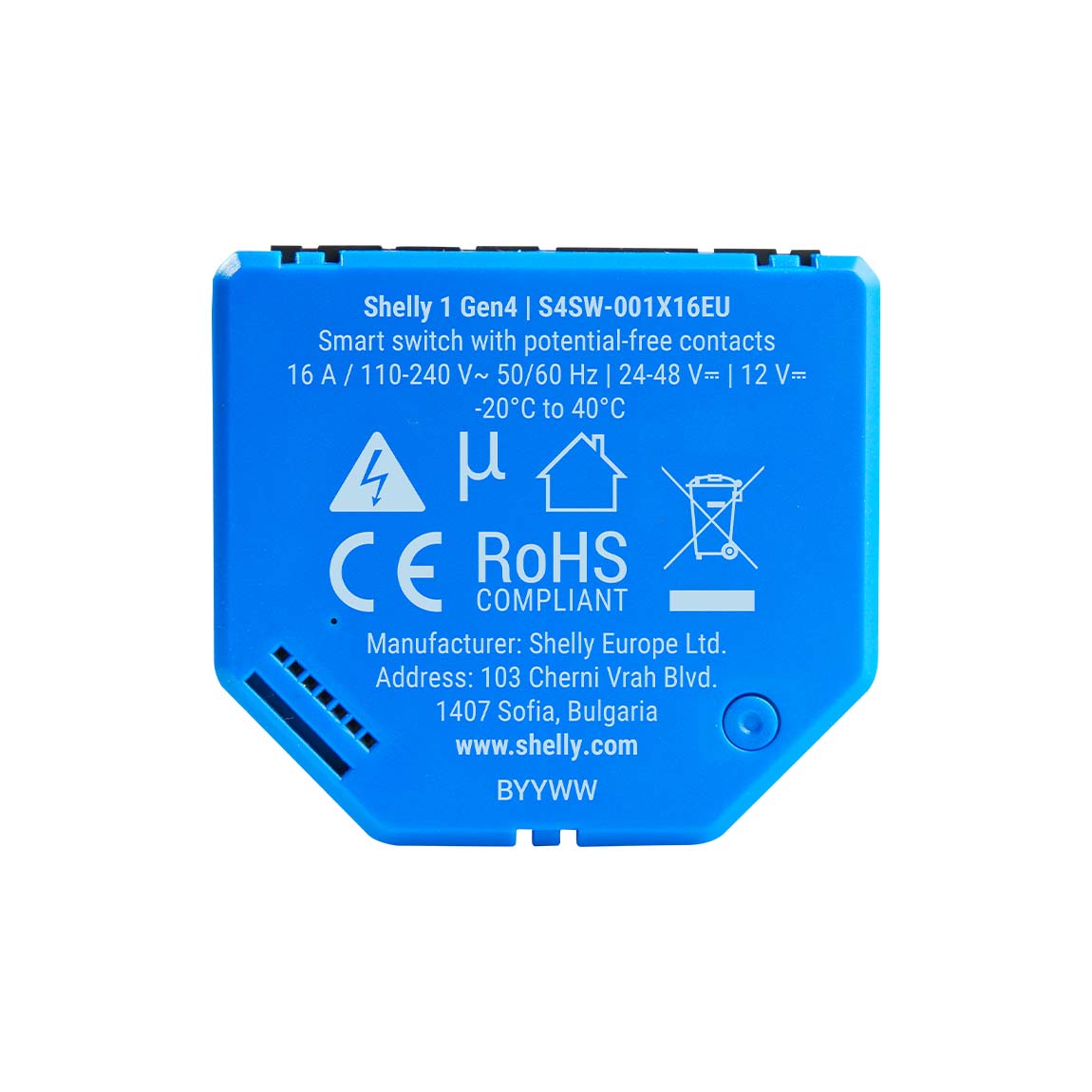 Thumbnail - Shelly 1 (Gen. 4) - WLAN 1-Kanal Relais max. 16A - 9er-Set (+12 Monate GRATIS Shelly Premium)