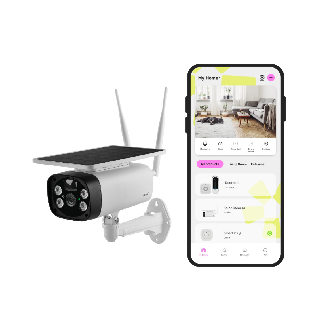 Thumbnail - omajin Set - mit 2 Solar Cameras + Wireless Security Camera