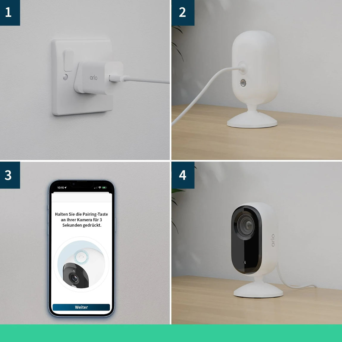 Thumbnail - Arlo Essential 2 2K Innenkamera - 2er-Set - Weiß