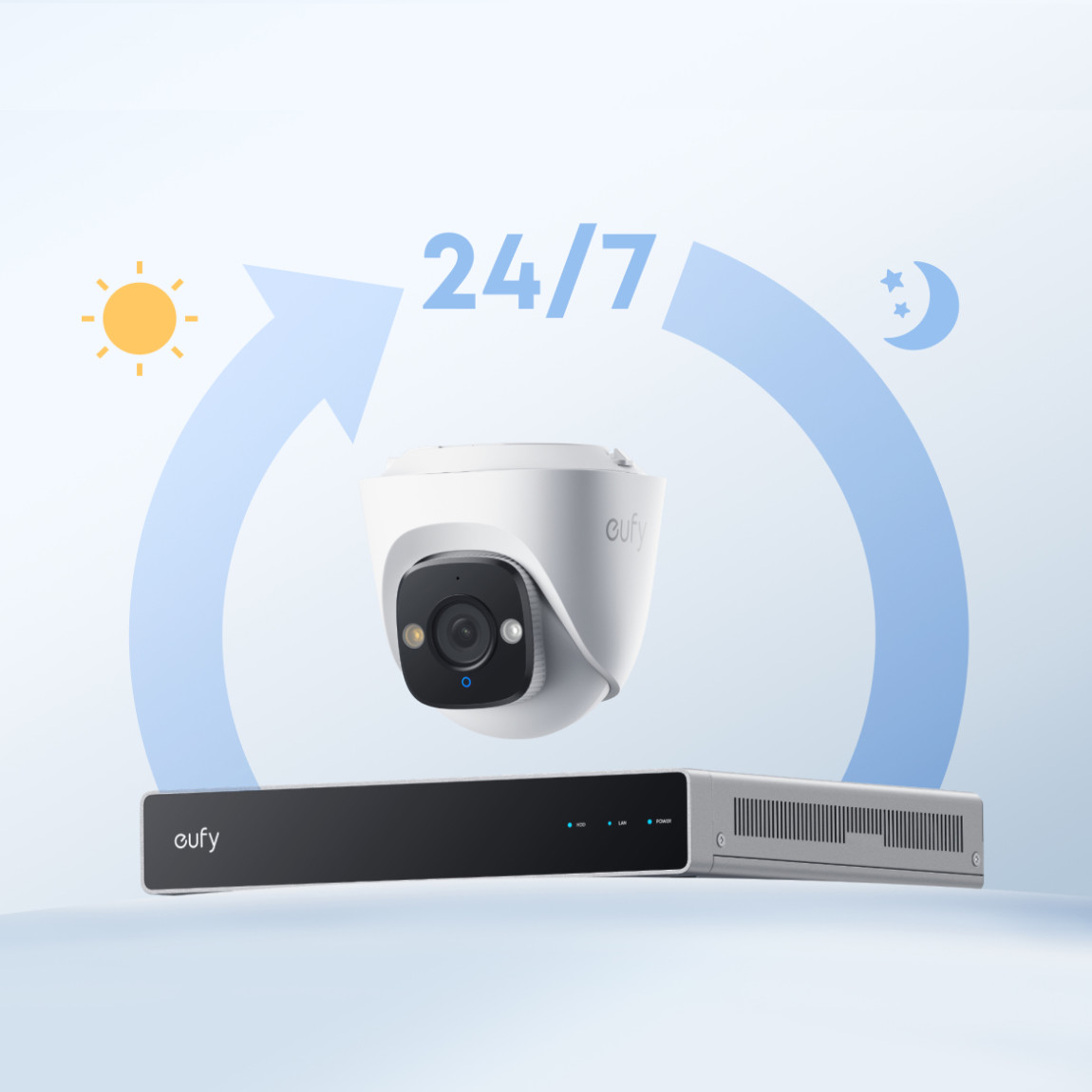 Thumbnail - eufy PoE Turret-Überwachungskamera E41 - Weiß