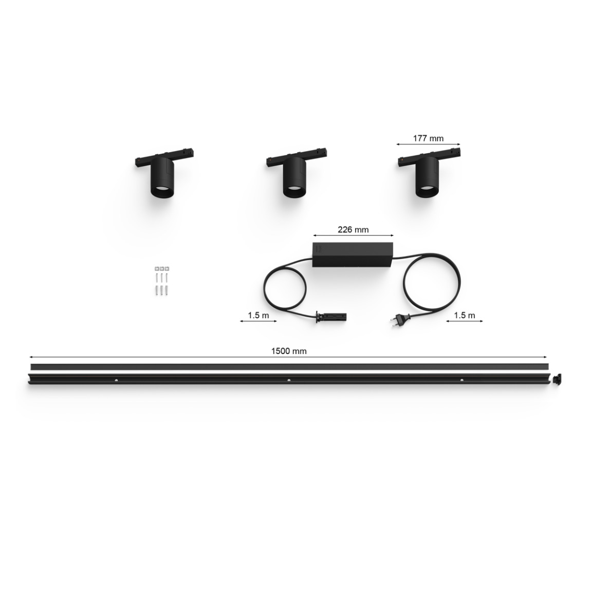 Thumbnail - Philips Hue Perifo Basis-Set Wandleuchte 3 Spots - Schwarz