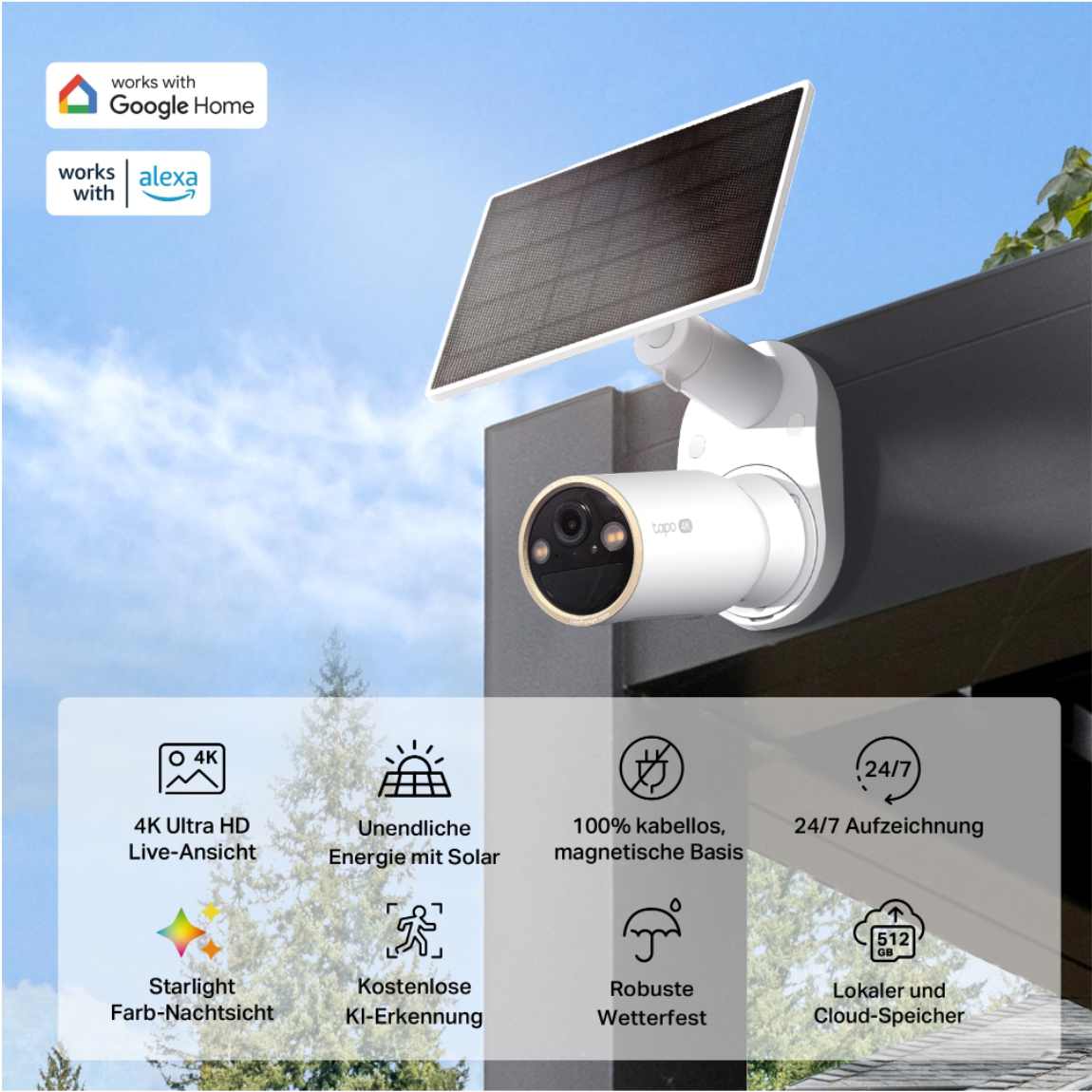 Thumbnail - TP-Link Tapo C460 KIT - 4K Außenkamera + Solarpanel