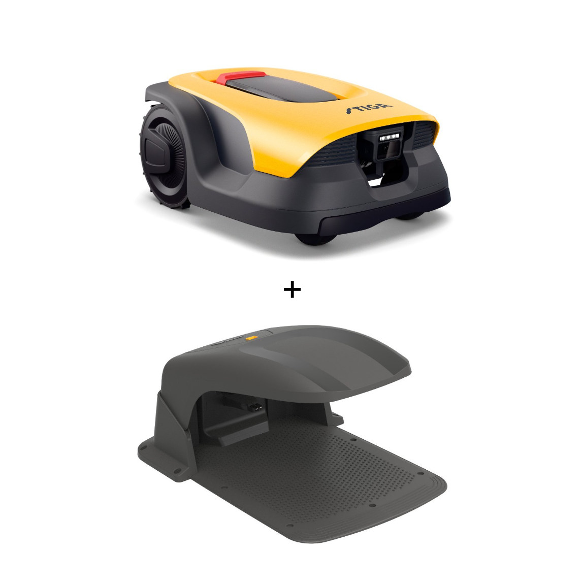 STIGA Rasenroboter A 8v - Kabelloser Mähroboter, bis 800 m² + gratis Garage