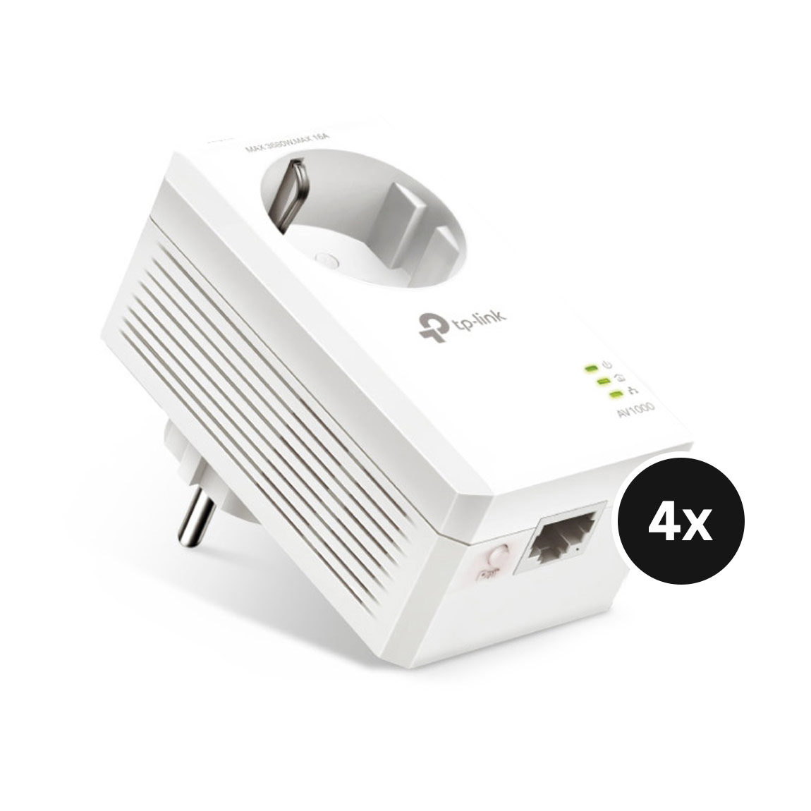 TP-Link TL-PA7017P KIT AV1000 - Gigabit Powerline Starter Kit mit Steckdose - Weiß
