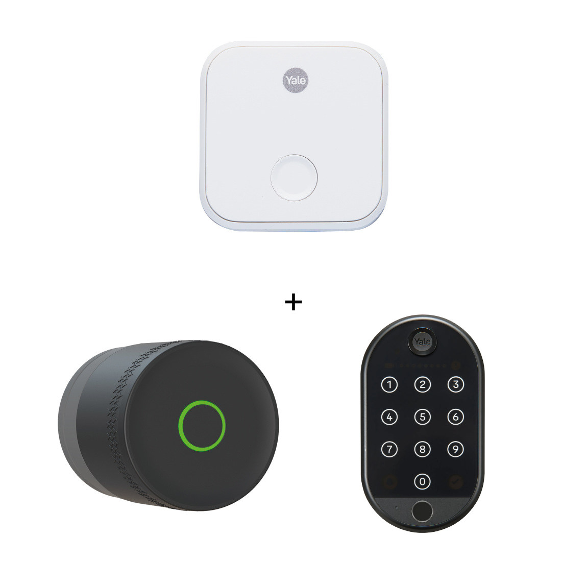 Yale Linus Starter Set - mit ConnectX WiFi Bridge 1:4 + Smart Lock L2 Lite + Smart Keypad 2 mit Fingerprint