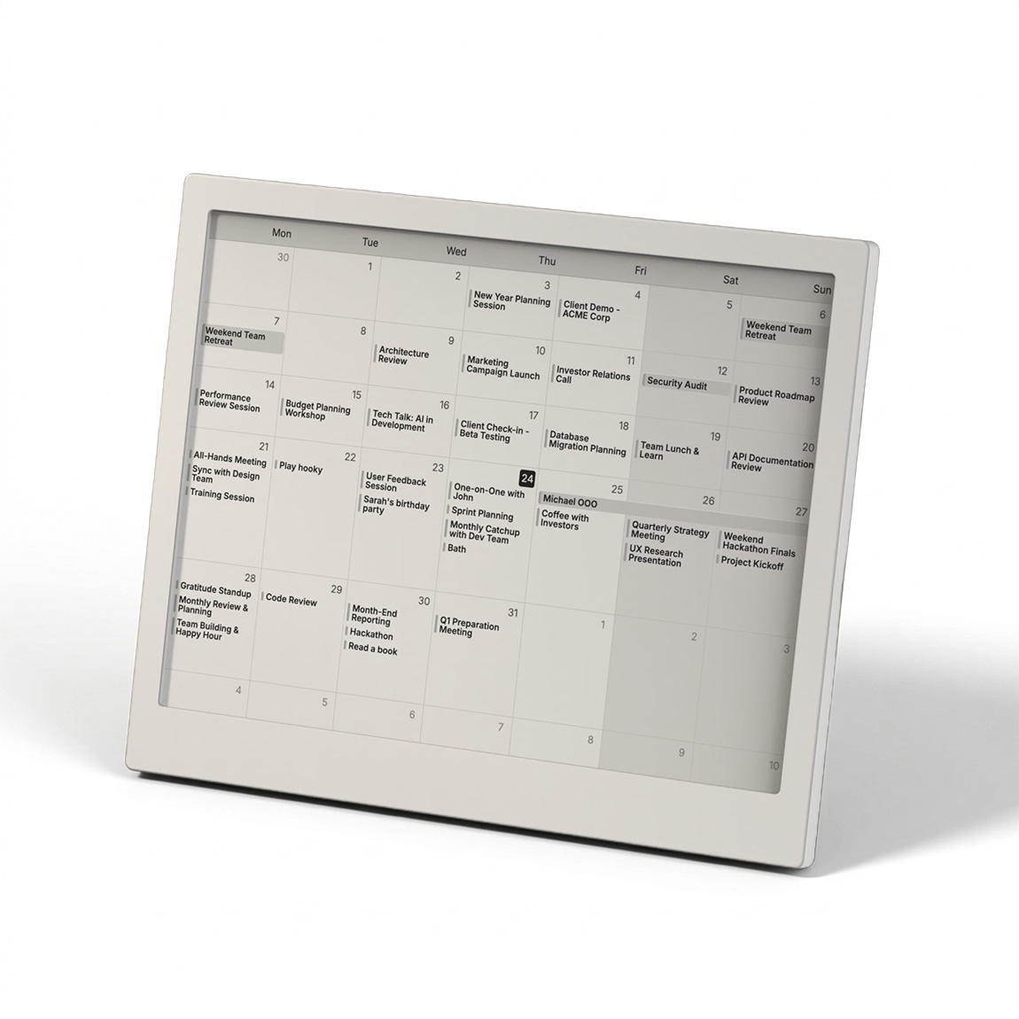 TRMNL X - Smartes E-Ink Display (10.3") inkl. Battery Upgrade - Weiß