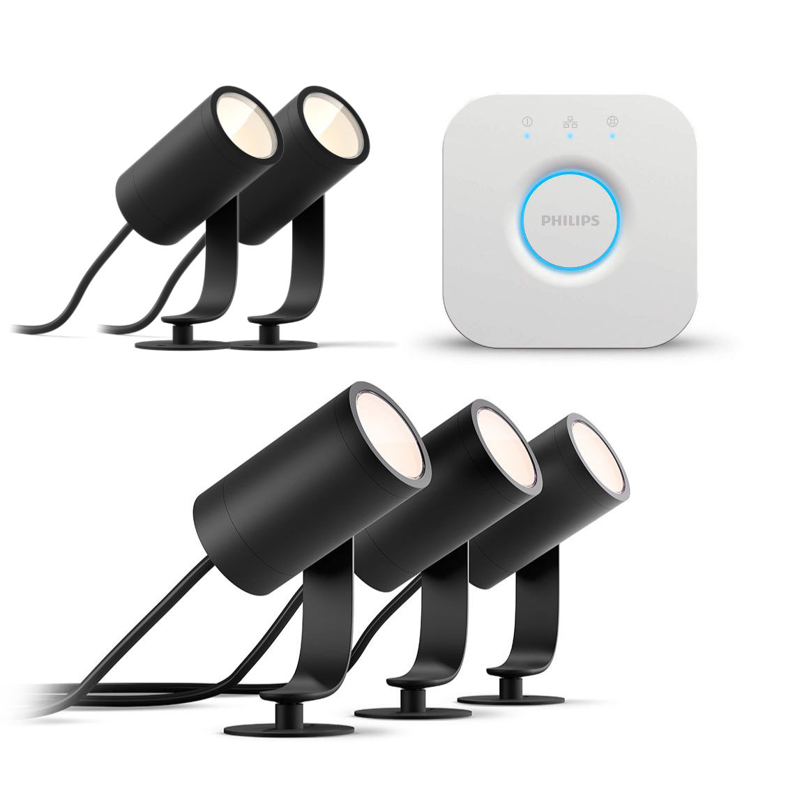 Philips Hue Starter Set Lightstrip Outdoor 5M + Lily Spot 3Er Pack + Bridge V2 Ku04-10U+Ky01-183+Kv01-1L5 - Image 24