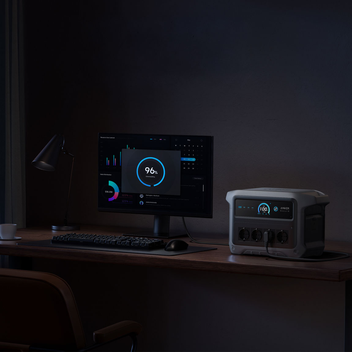 Anker SOLIX Set - mit tragbarer Powerstation C1000 (2. Gen.), 1.024Wh, 2.000W + Auto-Ladegerät — Foto 5 von 5