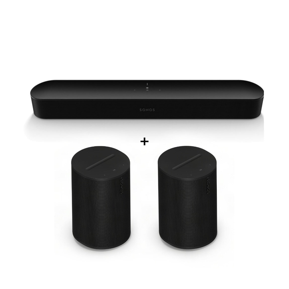 Sonos Entertainment Set - mit Beam (2. Gen.) und 2 Era 100 SL - Schwarz
