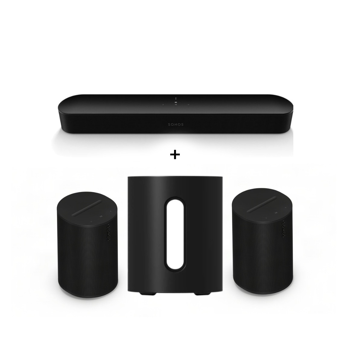 Sonos Heimkino Set - mit Beam (2. Gen.), 2 Era 100 SL und Sub Mini - Schwarz
