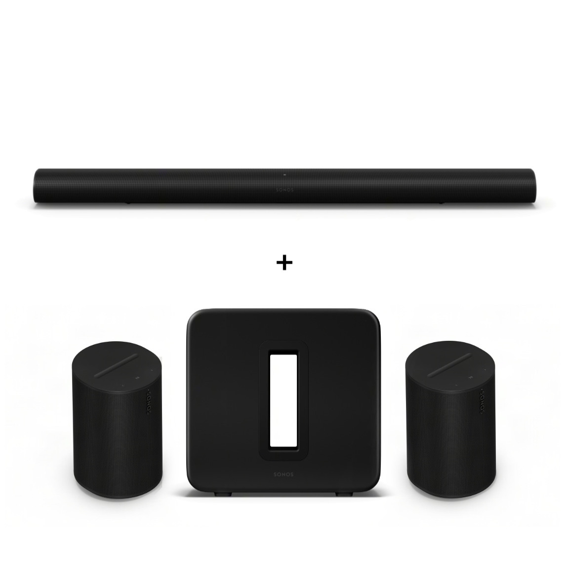 Sonos Heimkino Set - mit Arc Ultra, 2 Era 100 SL und Sub 4 - Schwarz