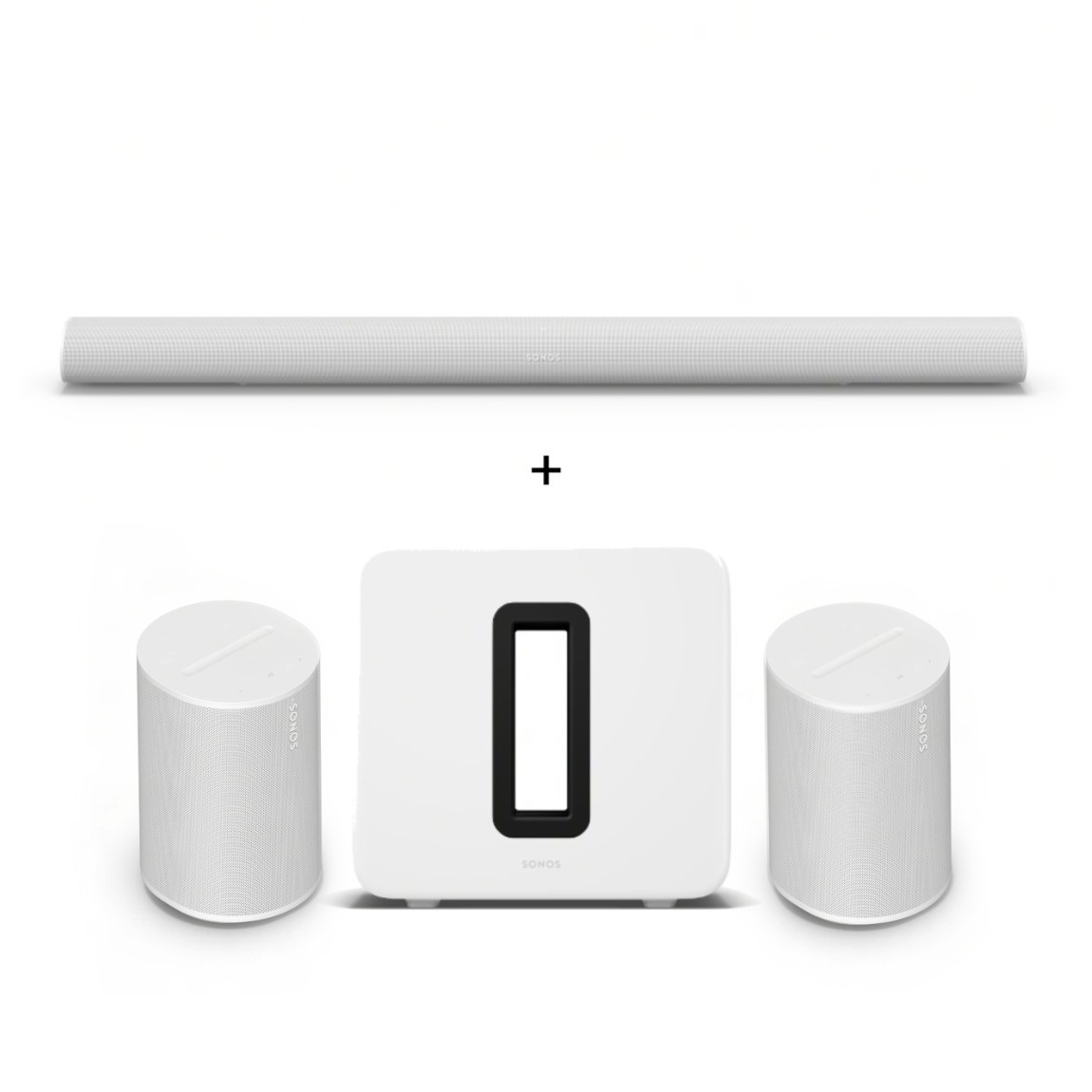 Sonos Heimkino Set - mit Arc Ultra, 2 Era 100 SL und Sub 4 - Weiß
