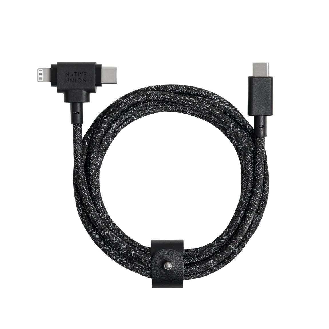 Native Union Belt Universal Cable - USB-C auf USB-C & Lightning 1.8m - Schwarz