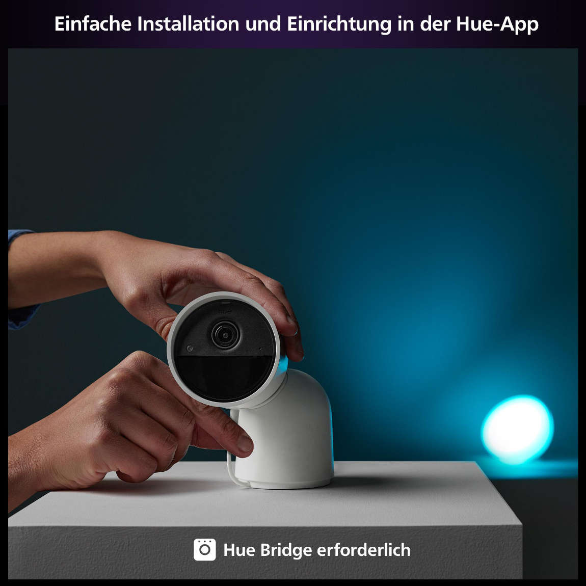 Thumbnail - Philips Hue Secure kabelgebundene Kamera mit Standfuß - Weiß